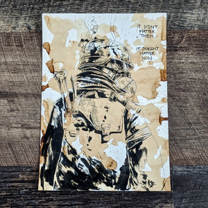 Coffee Painting - Inked Gas Mask