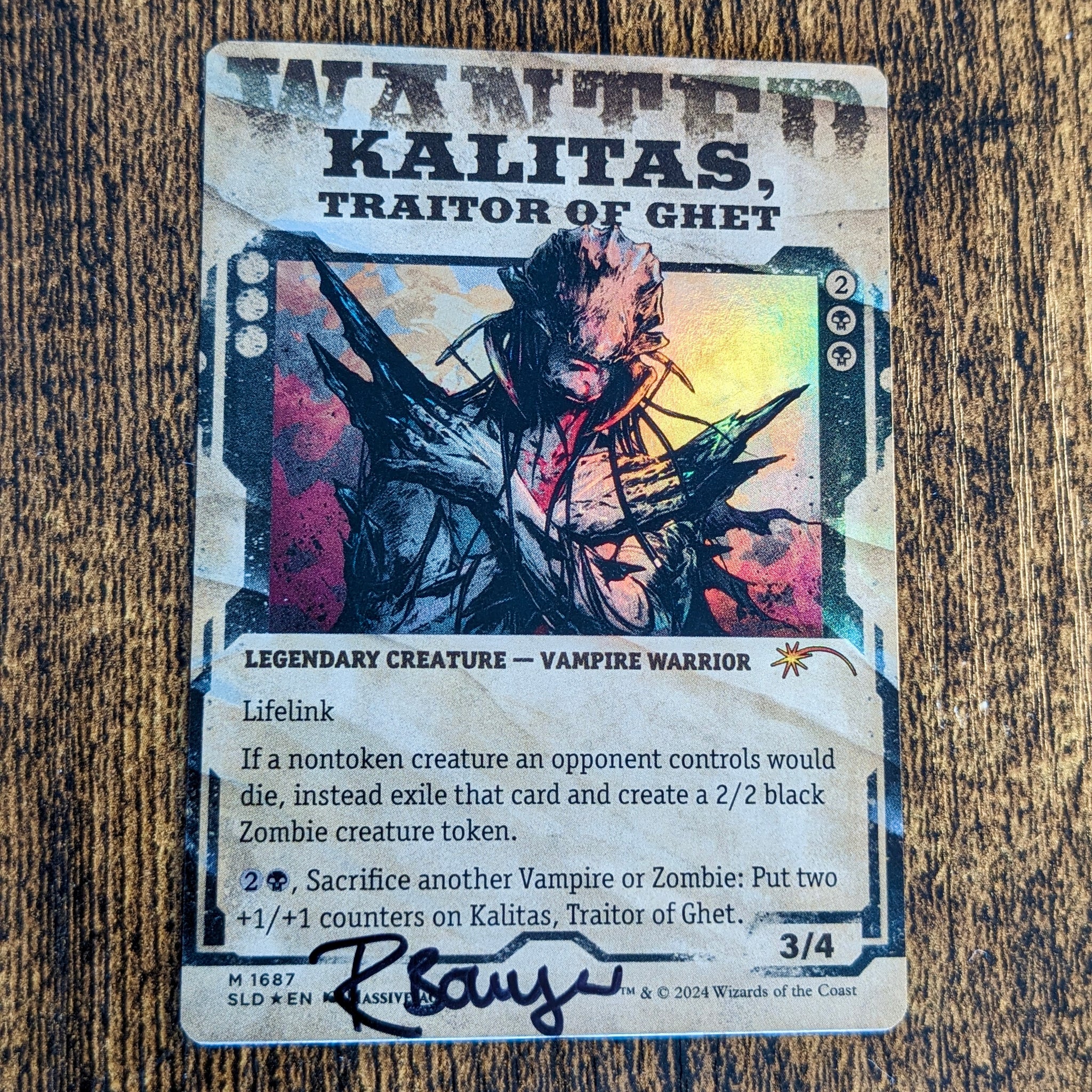 MTG - Kalitas, Traitor of Ghet Limited Edition Holographic Massiveface Art MTG - Kalitas, Traitor of Ghet Limited Edition Holographic Massiveface Art