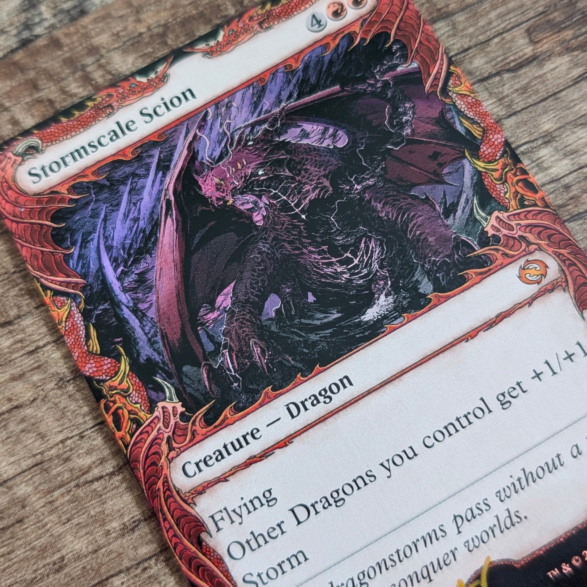 MTG - Stormscale Scion, Limited Edition Holographic Massiveface Art MTG - Stormscale Scion, Limited Edition Holographic Massiveface Art