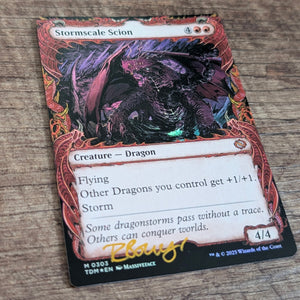 MTG - Stormscale Scion, Limited Edition Holographic Massiveface Art MTG - Stormscale Scion, Limited Edition Holographic Massiveface Art
